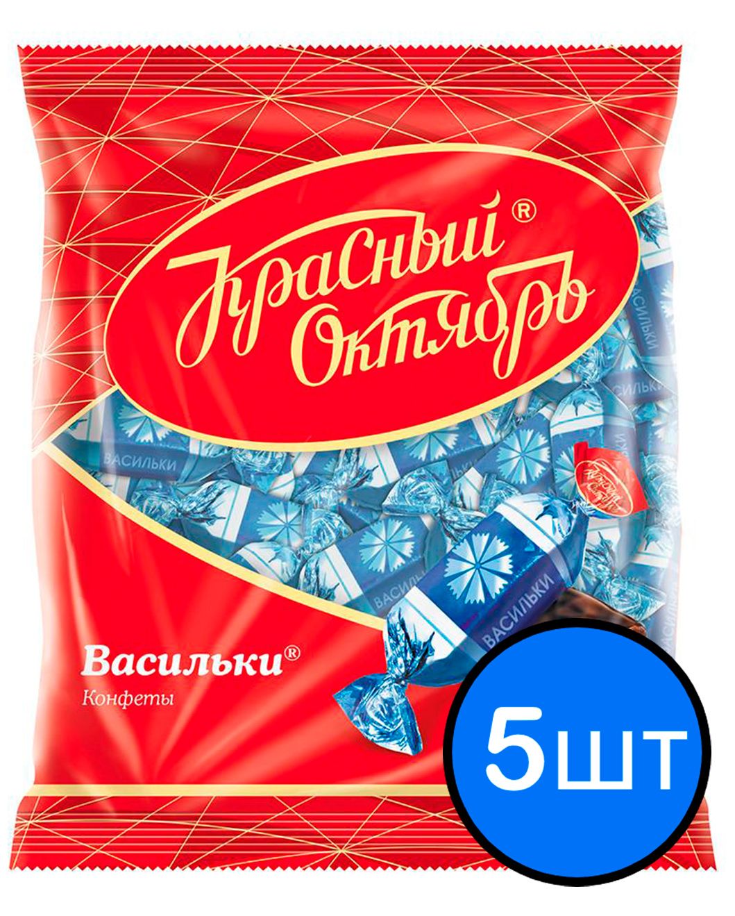 

Конфеты Васильки, Красный Октябрь, 250г х 5шт