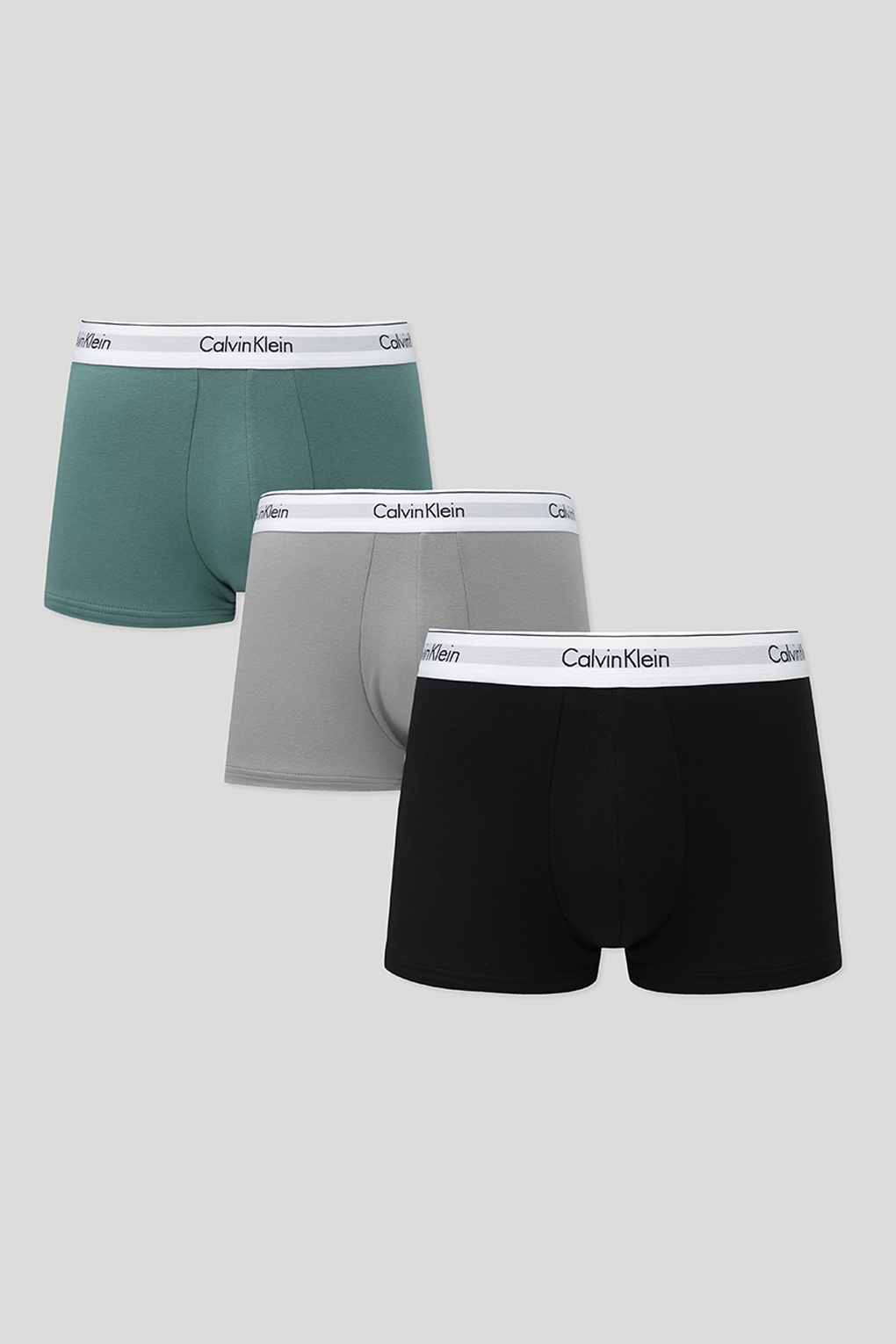 Комплект трусов мужских Calvin Klein 000NB2380A зеленых 2XL 3 шт 7290₽