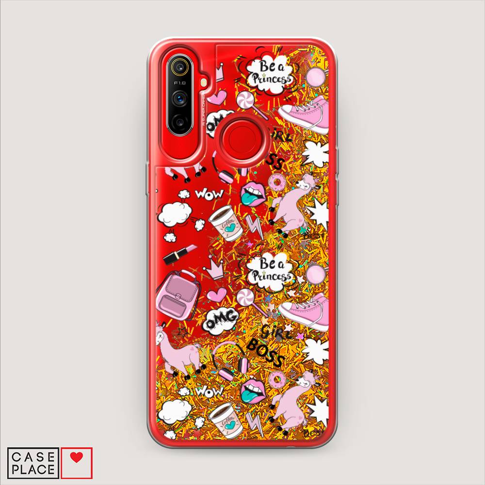 

Чехол Awog на Realme C3 "Стильная лама", Разноцветный, 253090-1
