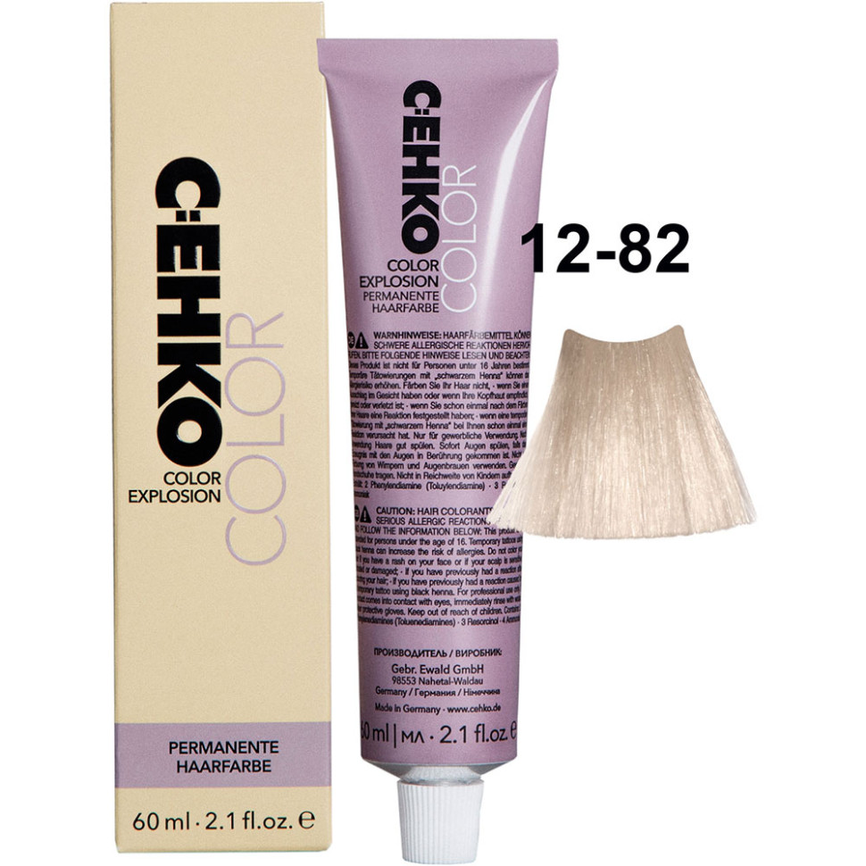 Крем-краска для волос C:ehko Color Explosion 12-82 платиново-фиолетовый блондин 60 мл