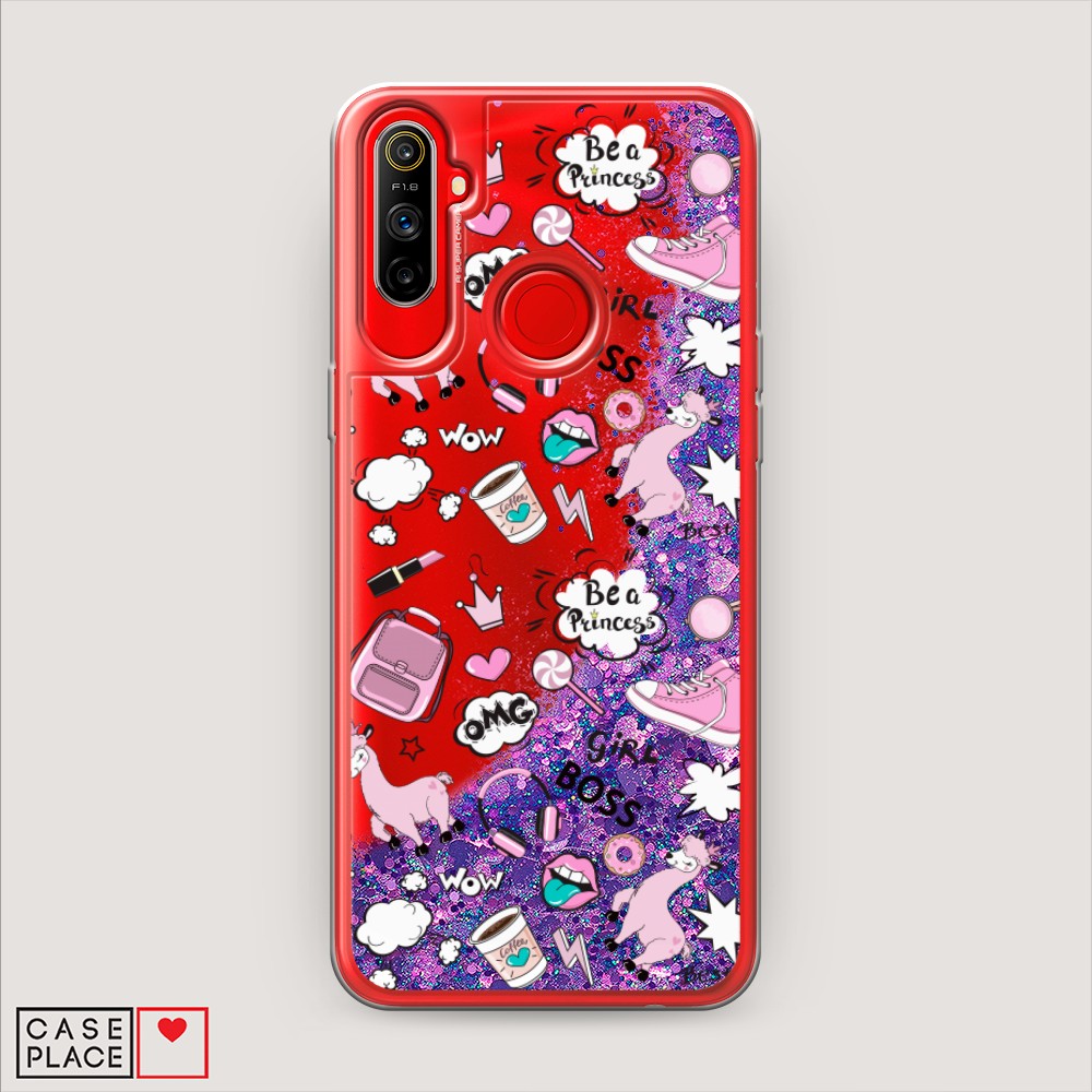 

Чехол Awog на Realme C3 "Стильная лама", Разноцветный, 253092-1