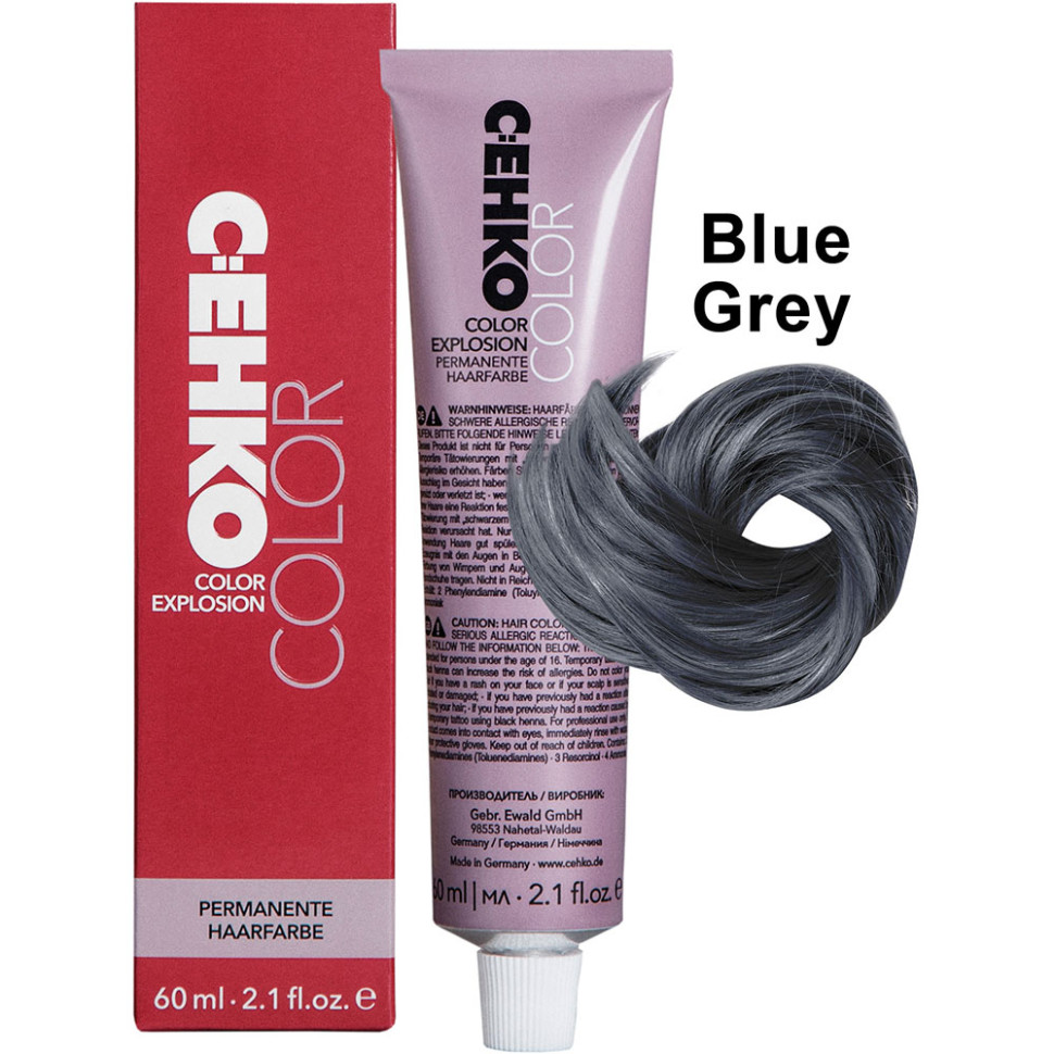 Крем-краска C:ehko Color Explosion сине-серый 60 мл ручка гелевая с черн хамелеон hybrid dual metallic 1 0 мм сине серый металлик синий