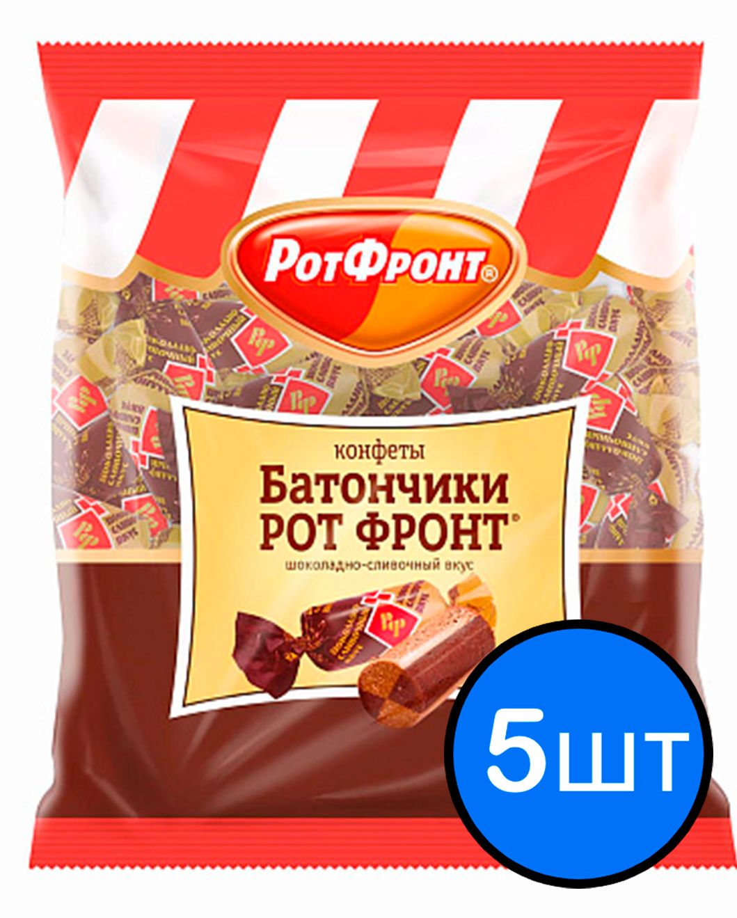 

Конфеты Батончики шоколадно-сливочные, Рот Фронт, 250г х 5шт