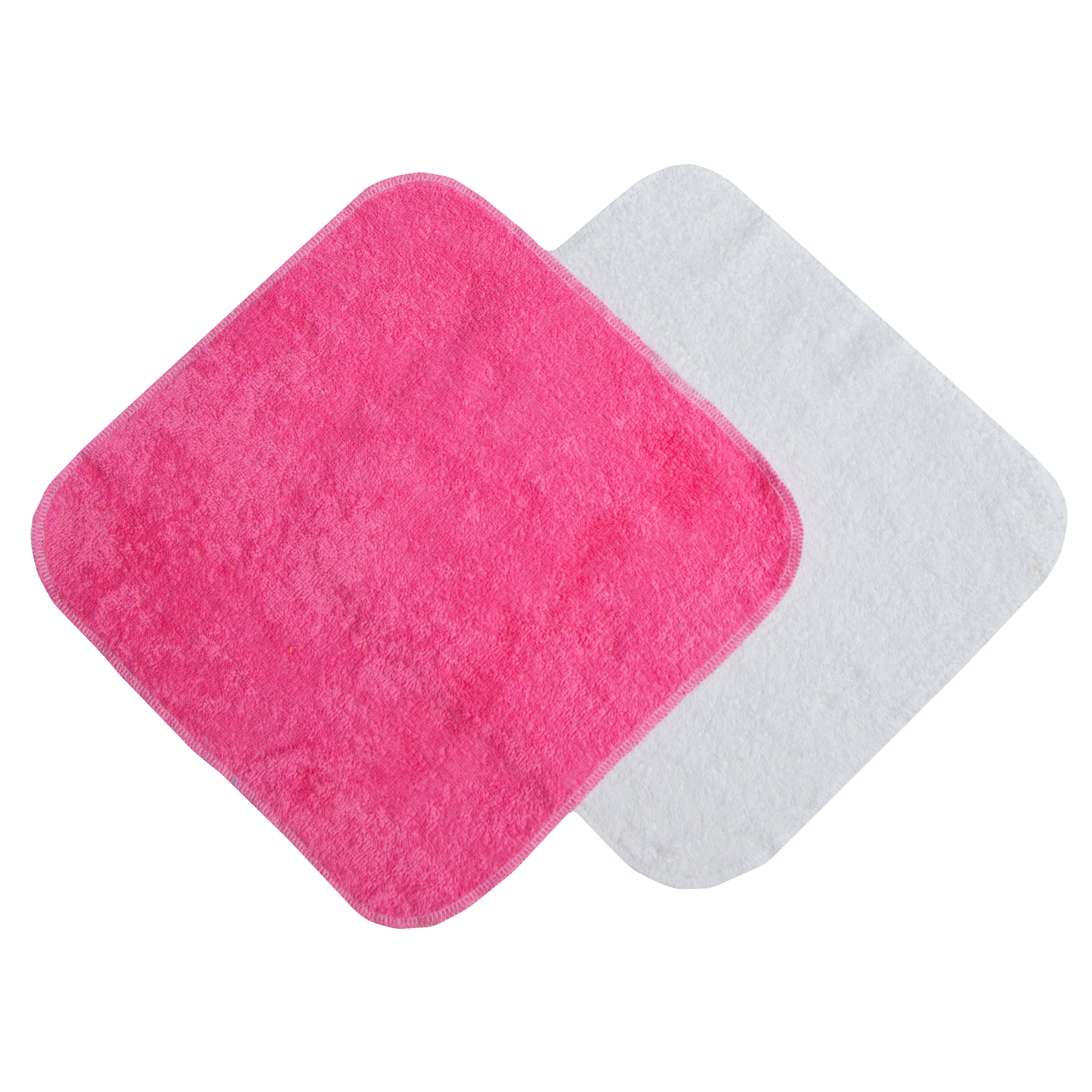 Полотенце (салфетка) для кормления Amarobaby Soft Care в наборе 2 шт. (белый/розовый)