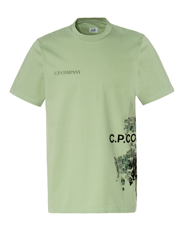 фото Футболка мужская c.p. company 10cmts307a зеленая 3xl