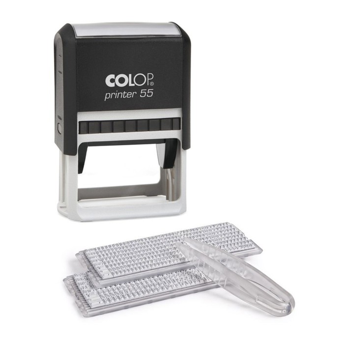 Штамп автоматический самонаборный Colop Printer 55 SET-F, 2 касса, чёрный