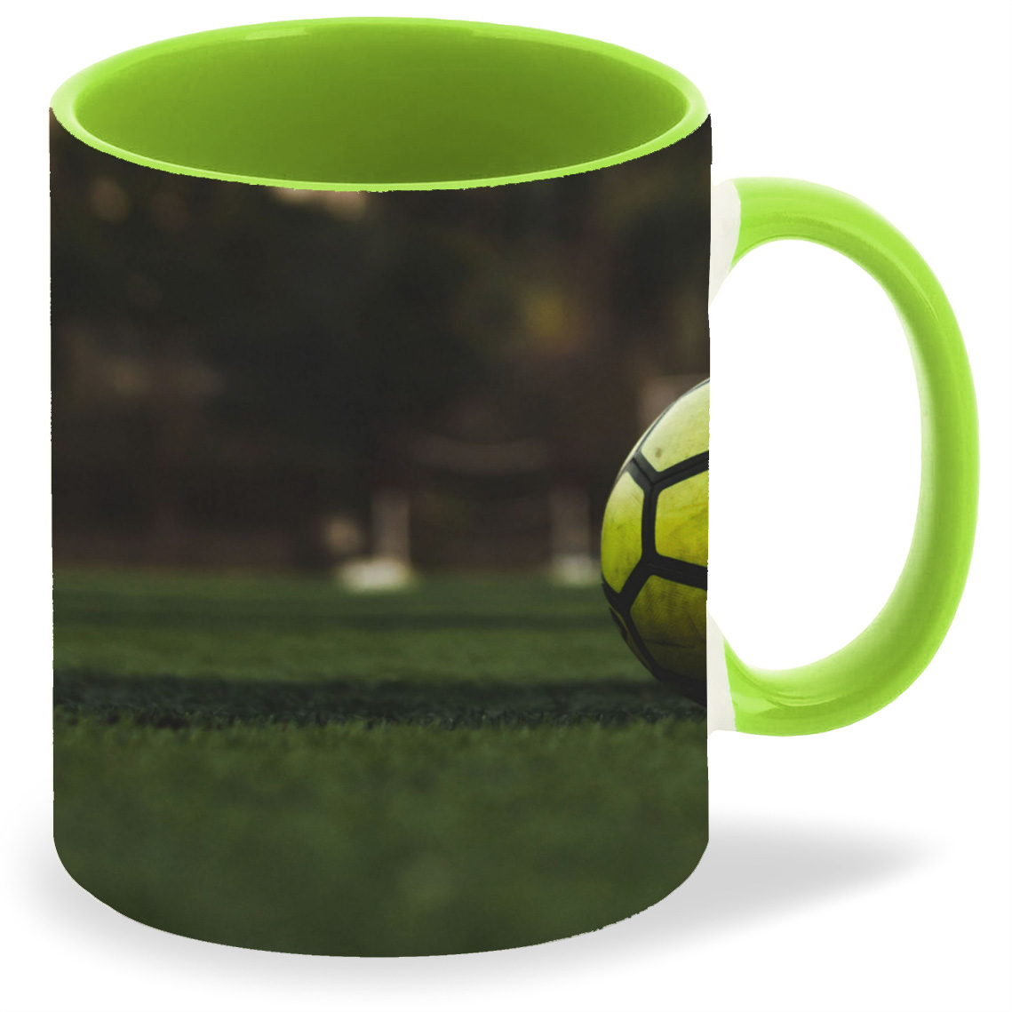 фото Кружка coolpodarok футбол футбольный мяч зелёный трава