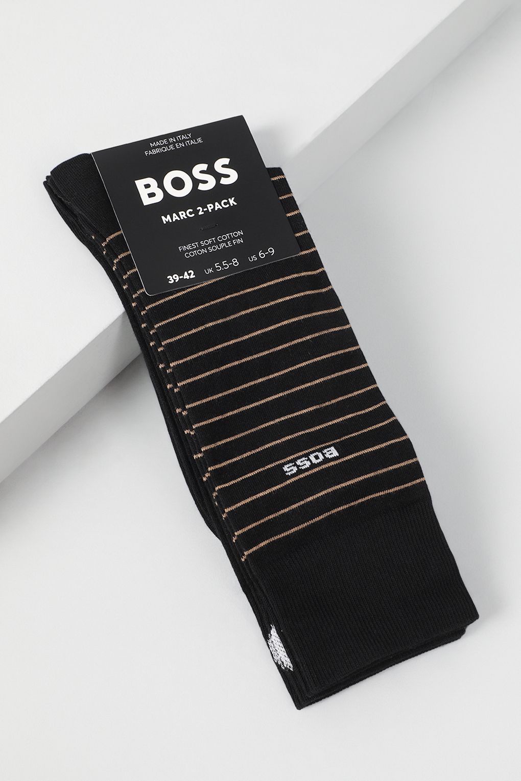 Комплект носков мужских BOSS 50467722 черных 39-42