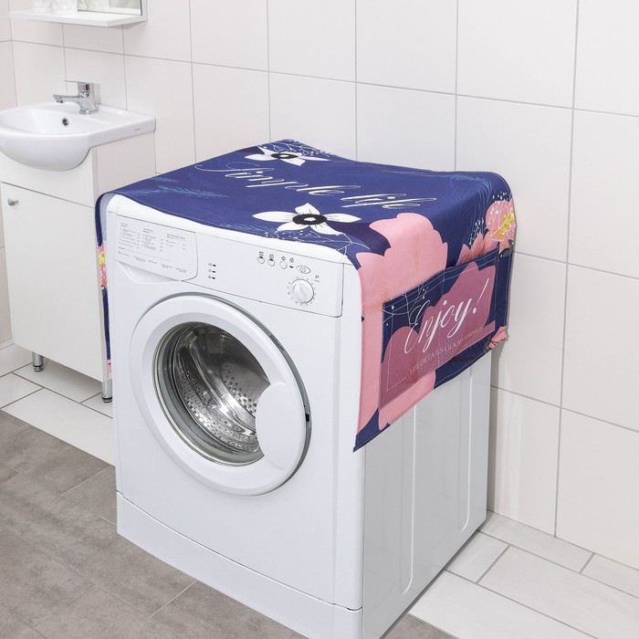 фото Чехол-органайзер для стиральной машины доляна «наслаждение», 140×55 см