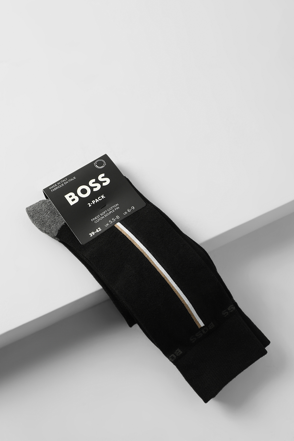 

Комплект носков мужских Boss 50478336 черных 43-46, Черный, 50478336