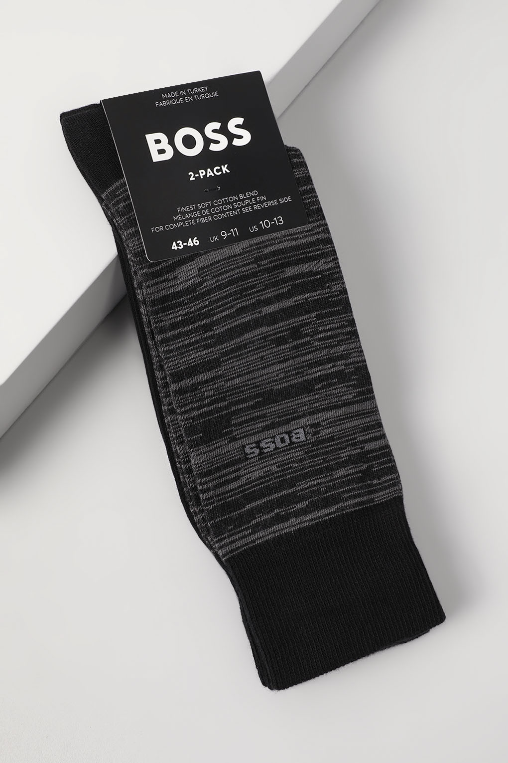 

Комплект носков мужских Boss 50501320 черных 39-42, Черный, 50501320