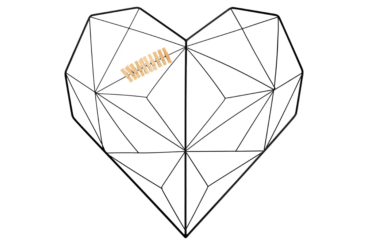 

Органайзер-решетка Сердце (10 клипс в комплекте)