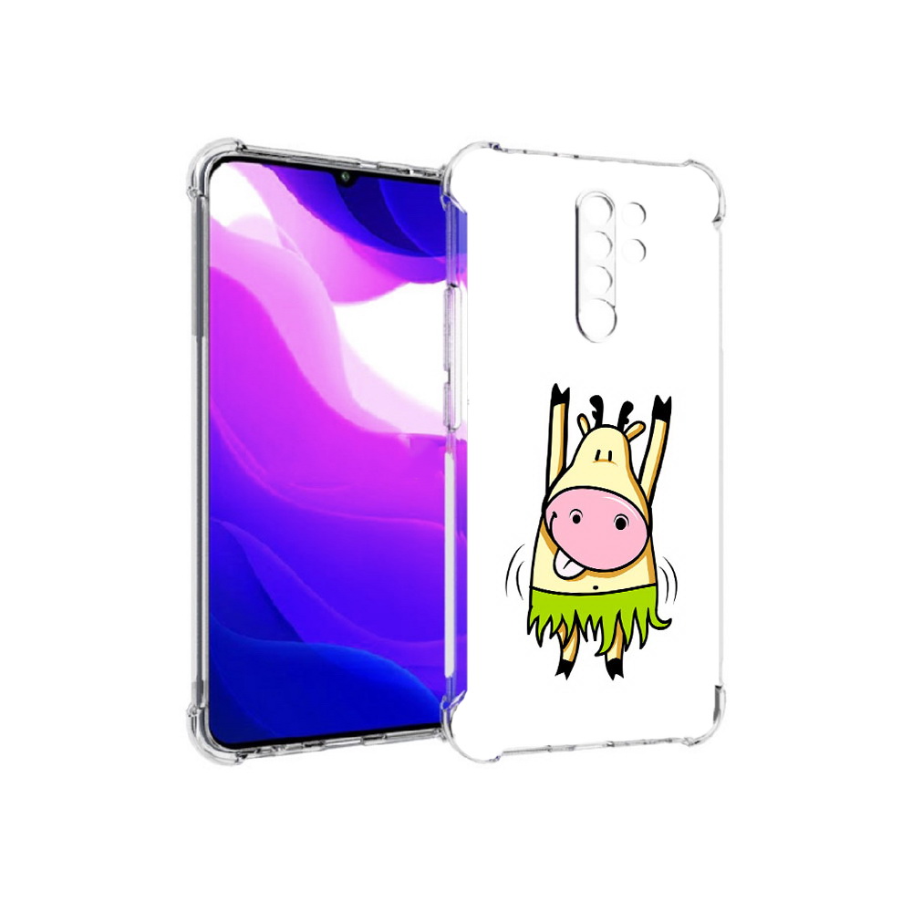 

Чехол MyPads Tocco для Xiaomi Redmi 9 Веселая корова (PT150826.259.42), Прозрачный, Tocco