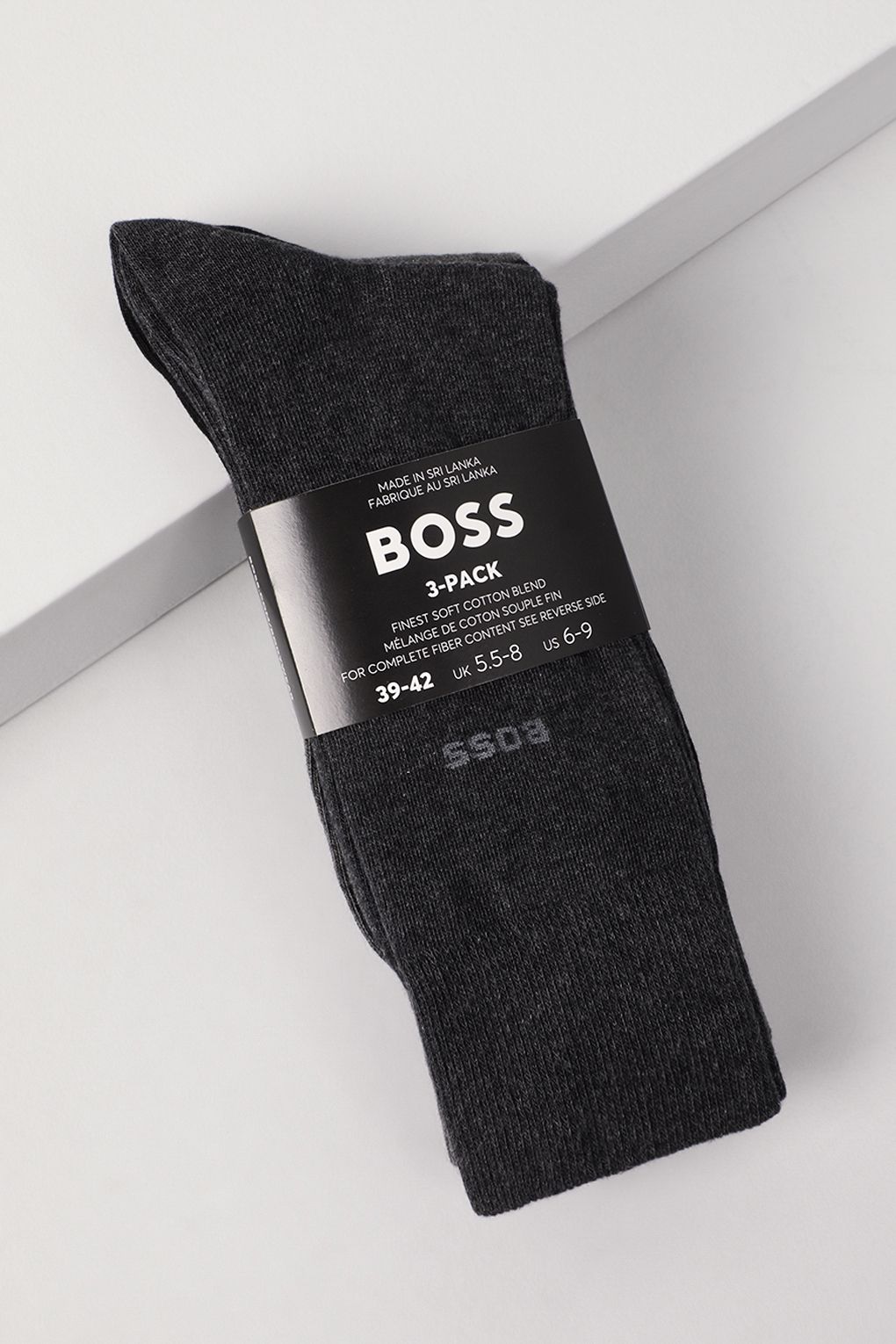 

Комплект носков мужских BOSS 50469366 черных 39-42, Черный, 50469366