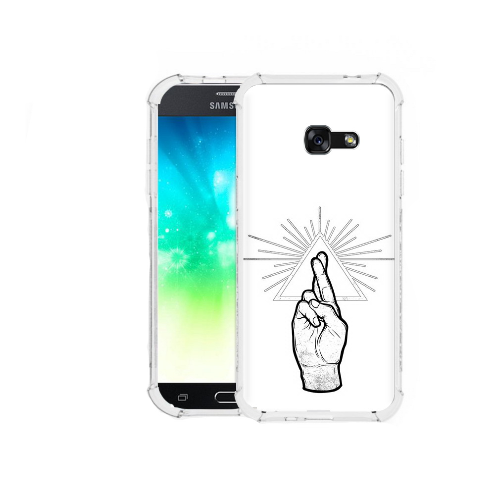

Чехол MyPads Tocco для Samsung Galaxy A3 (2016) черно белая рука, Прозрачный, Tocco