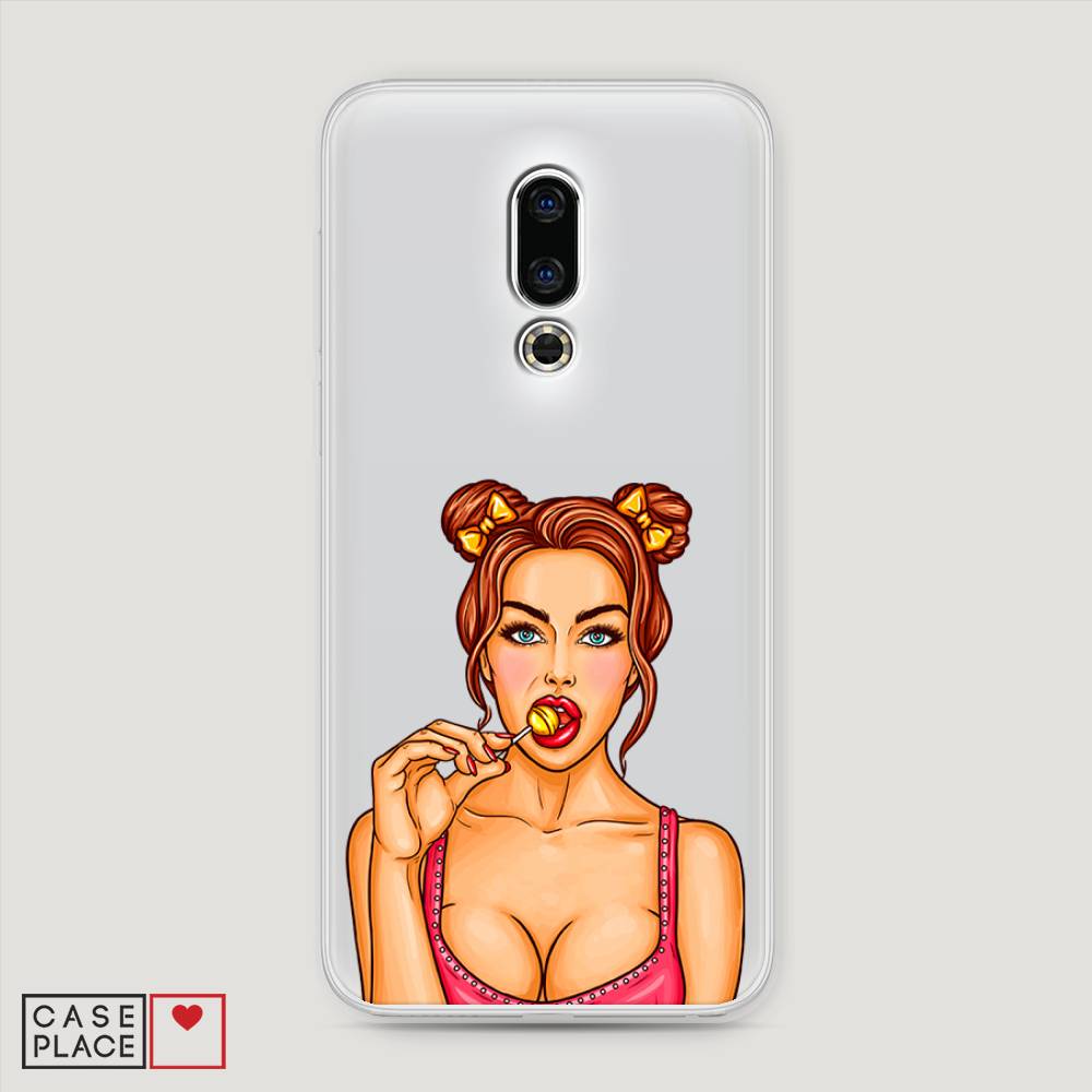 

Чехол Awog на Meizu 16th "Вкусный леденец", Бежевый;коричневый;розовый