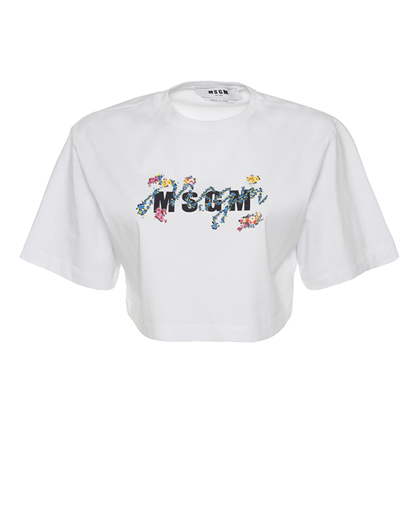 фото Футболка женская msgm 3041mdm171 белая xs