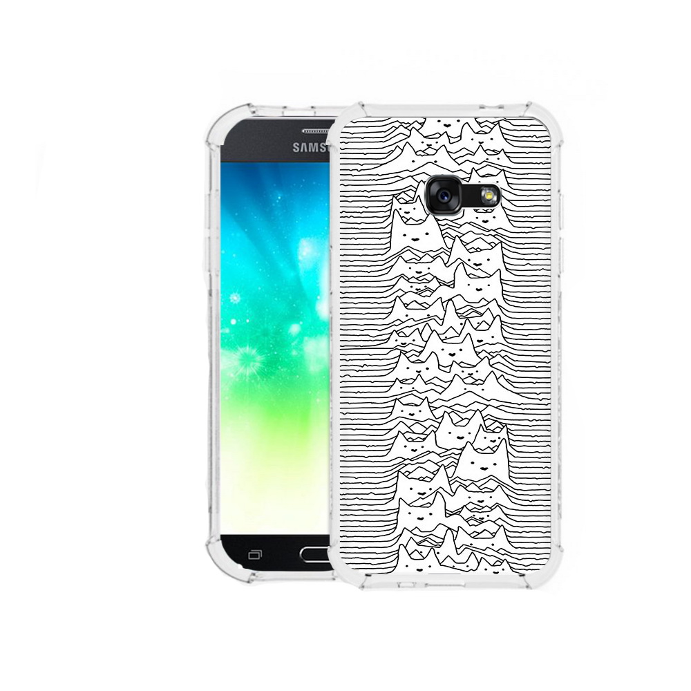 

Чехол MyPads Tocco для Samsung Galaxy A3 (2016) черно белые коты 3D, Прозрачный, Tocco