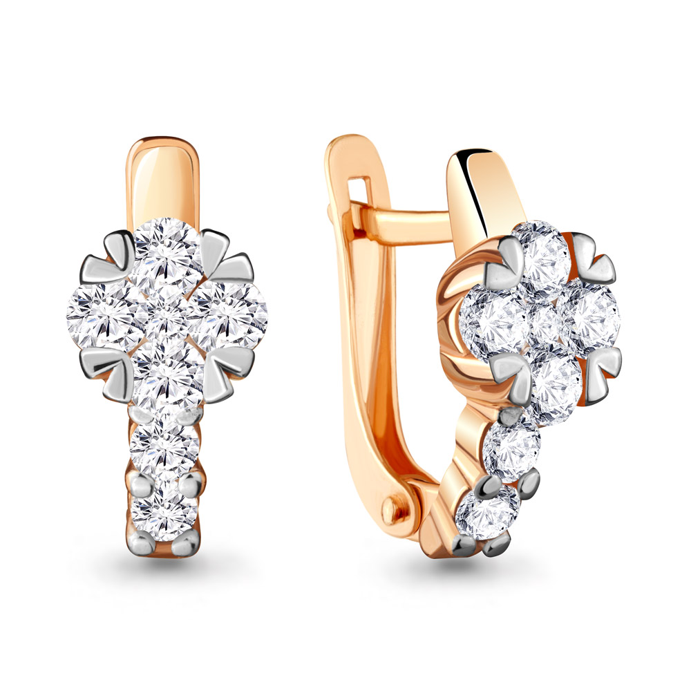 

Серьги из серебра с фианитом Aquamarine 48118А_925_з, 48118А_925_з