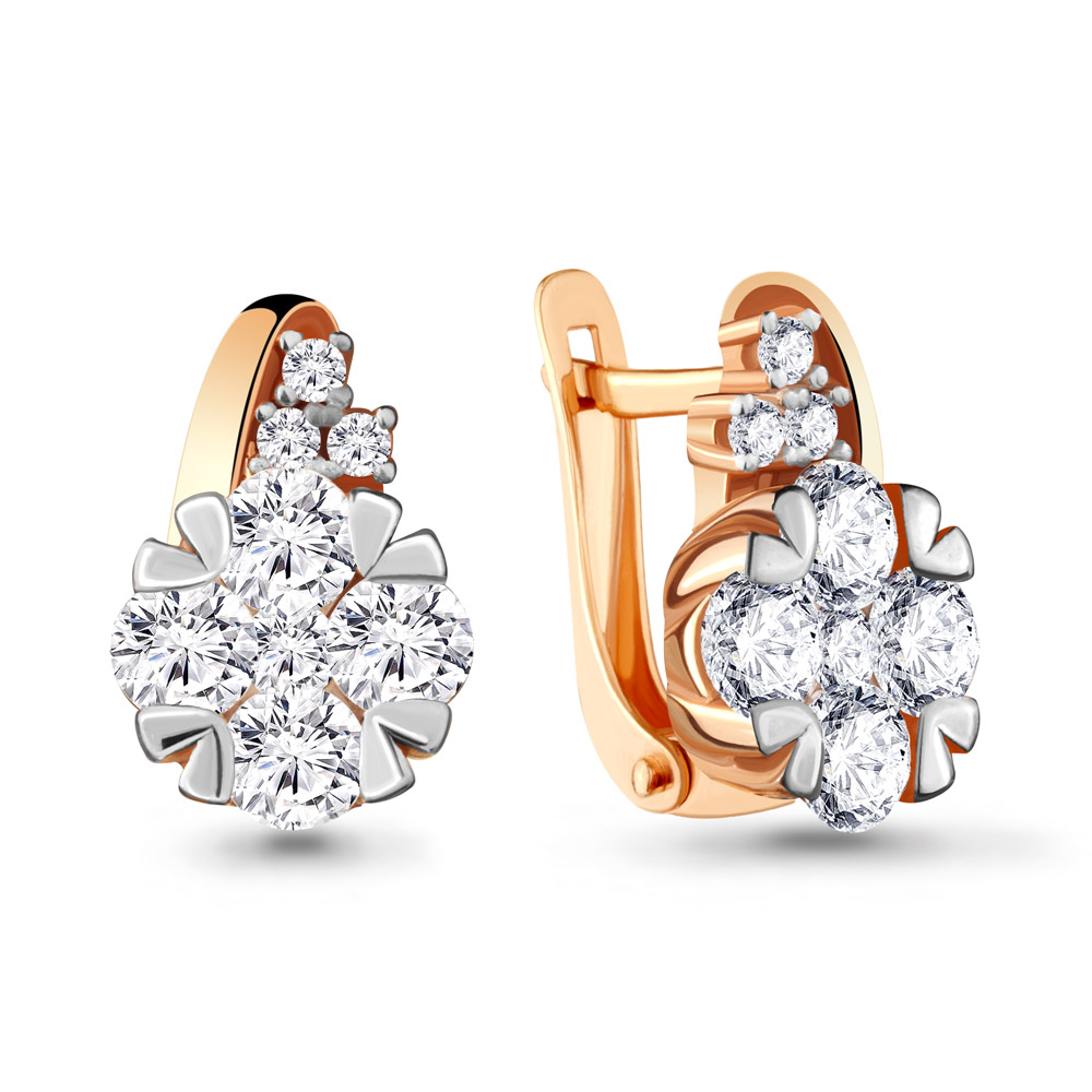 

Серьги из серебра с фианитом Aquamarine 48119А_925_з, 48119А_925_з