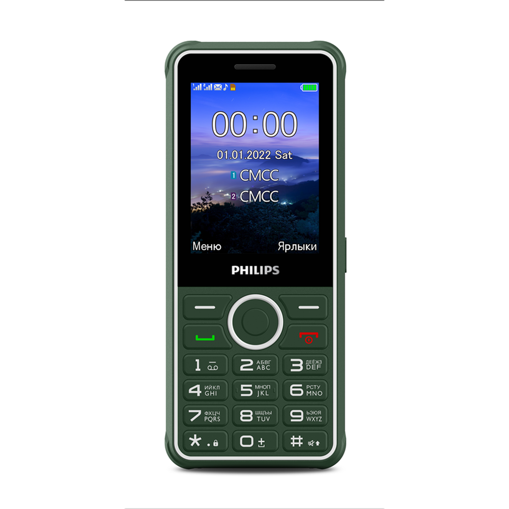 фото Мобильный телефон philips xenium e2301 green