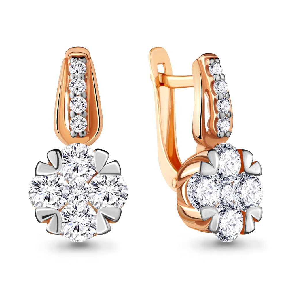

Серьги из серебра с фианитом Aquamarine 48120А_925_з, 48120А_925_з