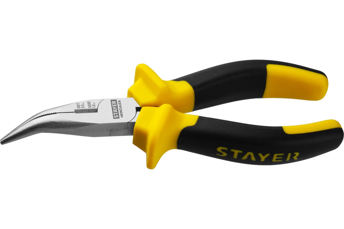 STAYER HERCULES тонкогубцы изогнутые, 160 мм