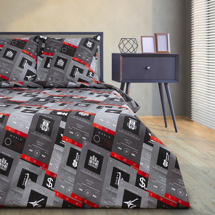 

Постельное белье Этель евро Music 200x217 см,220x240 см,70x70 см -2 шт, бязь
