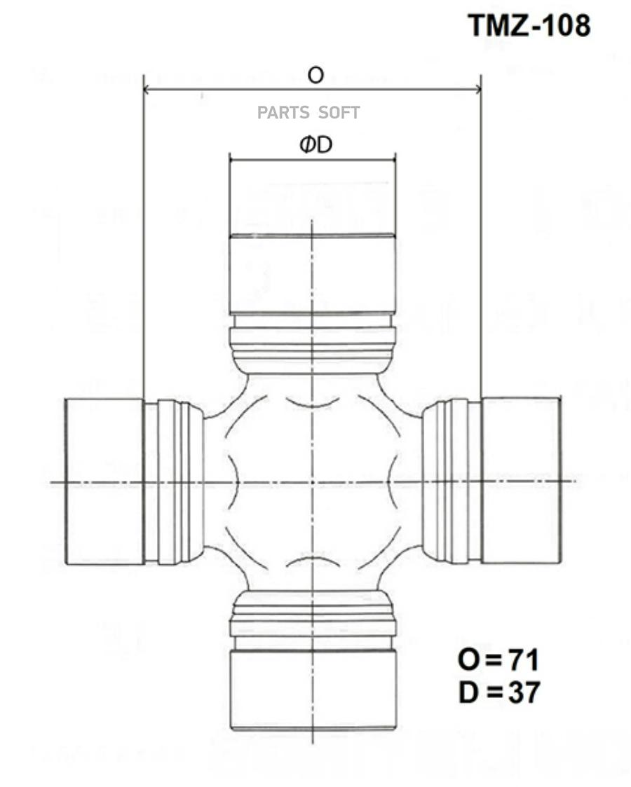 

TOYO TMZ-108 Крестовина карданного вала TOYO