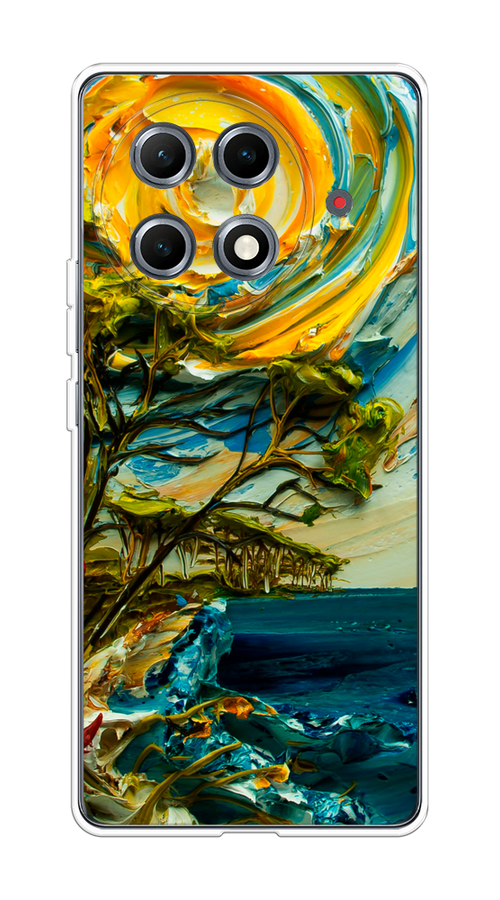 

Чехол на Tecno Camon 30S Pro Солнце живопись, Желтый;синий, 309550-1