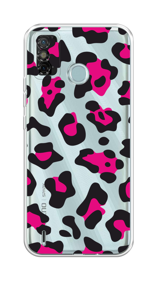 

Чехол на Tecno Spark 6 Go "Pink cow spots", Черный;розовый, 300250-1
