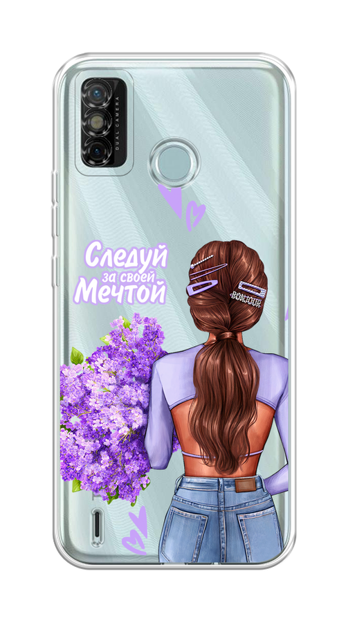 

Чехол на Tecno Spark 6 Go "Следуй за своей мечтой", Фиолетовый;коричневый, 300250-1