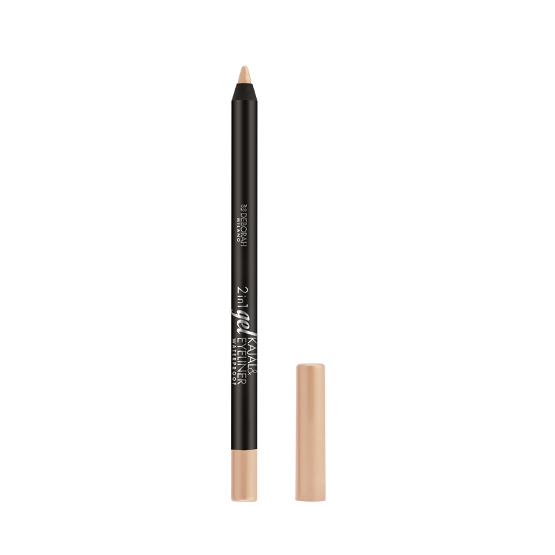 фото Карандаш для век гелевый deborah milano gel kajal & eyeliner pencil 2 in 1 т.06 сливочный