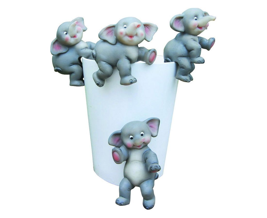 

Фигурка для цветочного горшка Green Apple Слоник 163989 7.4х5.5х10.7 см 1 шт, GRHP4-03