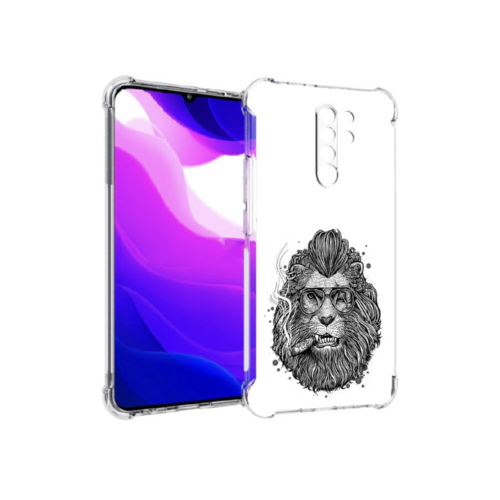 

Чехол MyPads Tocco для Xiaomi Redmi 9 курящий лев (PT150826.259.432), Прозрачный, Tocco