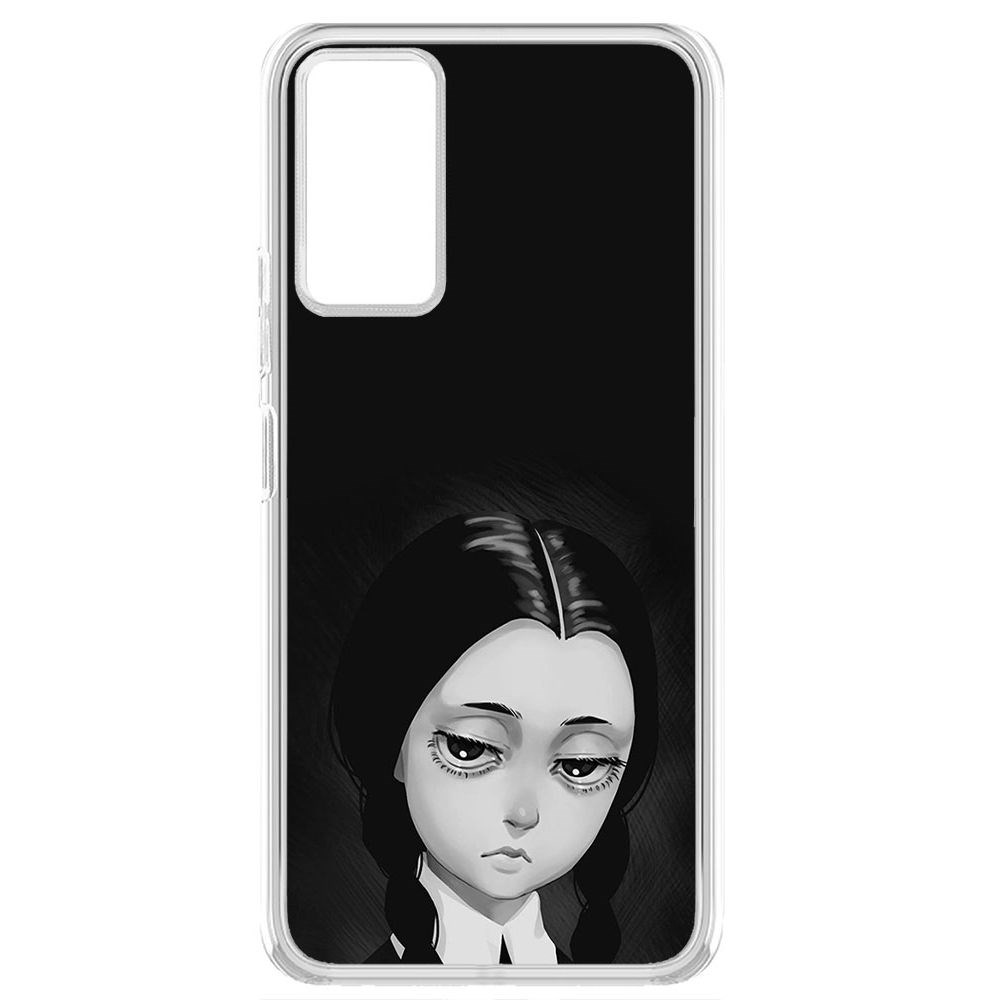 

Чехол-накладка Krutoff Clear Case Уэнсдей Аддамс - Рисованная Уэнсдей для TECNO Pova 2, Прозрачный