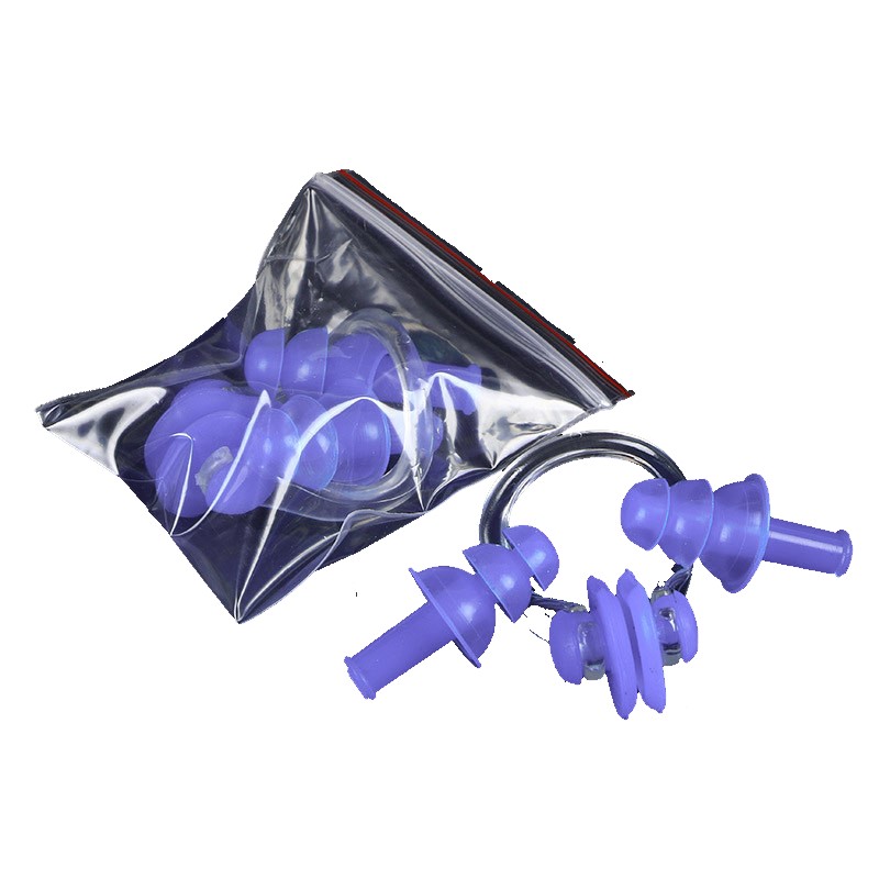Комплект беруши + зажим для носа Спортекс E36868-2 фиолетовый
