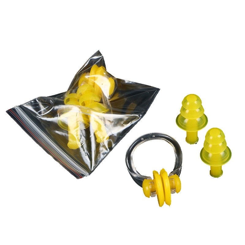 Комплект беруши + зажим для носа Спортекс E36868-4 желтый