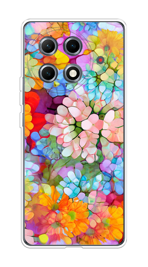 

Чехол на Tecno Camon 30S Pro Цветы витраж, Оранжевый;розовый;голубой, 309550-1