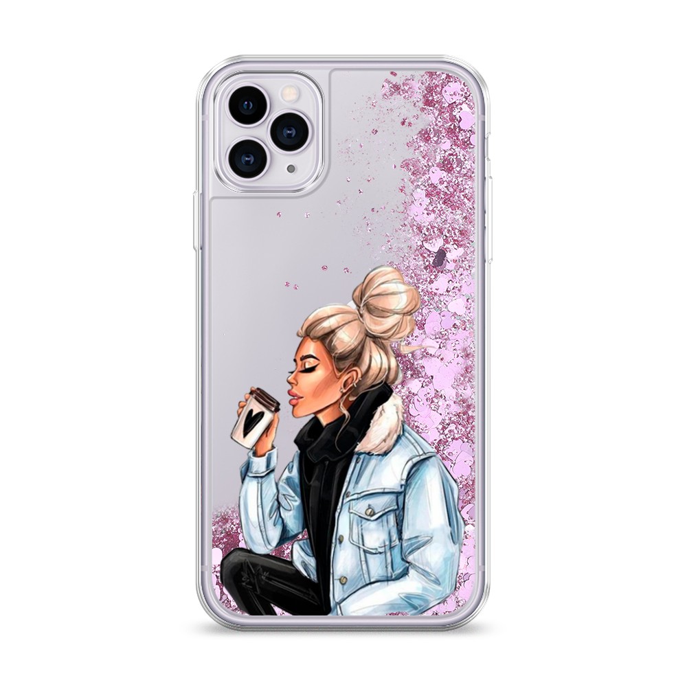 

Жидкий чехол с блестками "Cute girl" на Apple iPhone 11 Pro Max, 12294-1