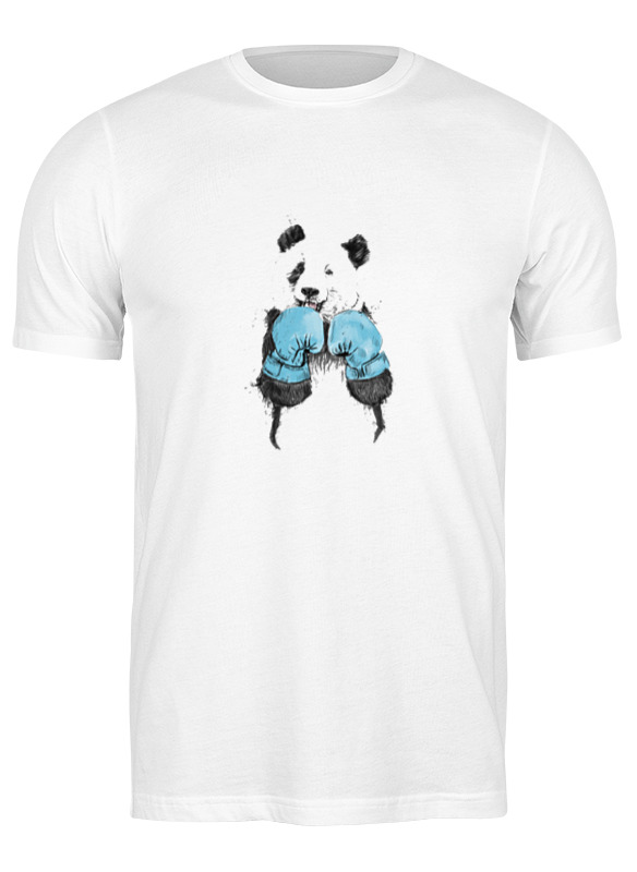 фото Футболка мужская printio панда боксер белая xl