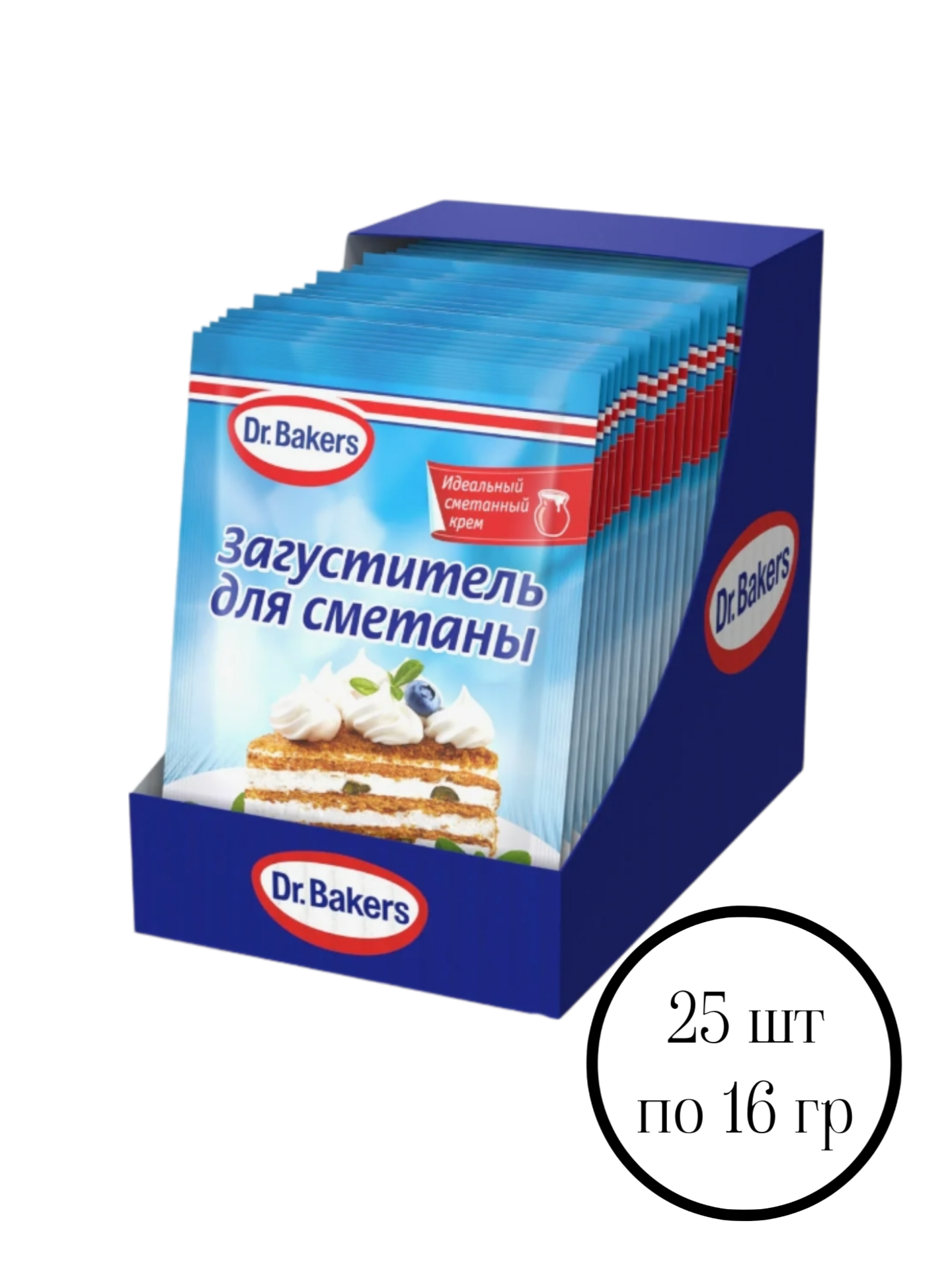 Загуститель для сметаны, Dr. Bakers, 25 шт по 16 гр