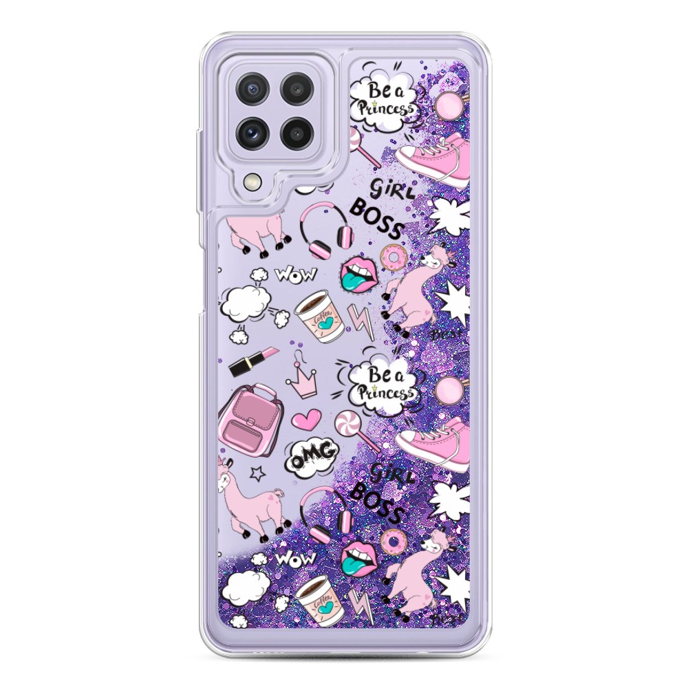 

Чехол Awog на Samsung Galaxy A22 / Самсунг A22 "Стильная лама", Разноцветный, 2103192-1