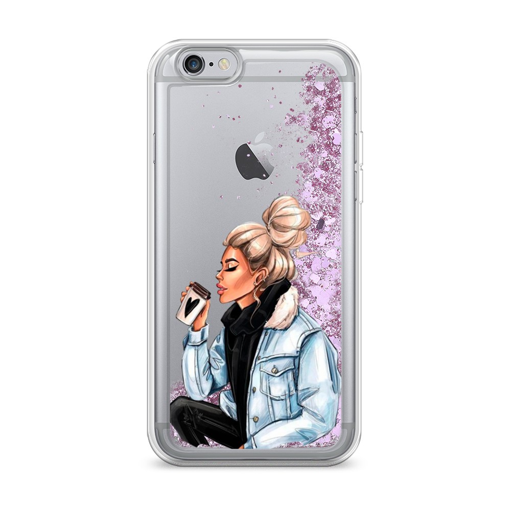 

Жидкий чехол с блестками "Cute girl" на Apple iPhone 6S, 0104S94-1