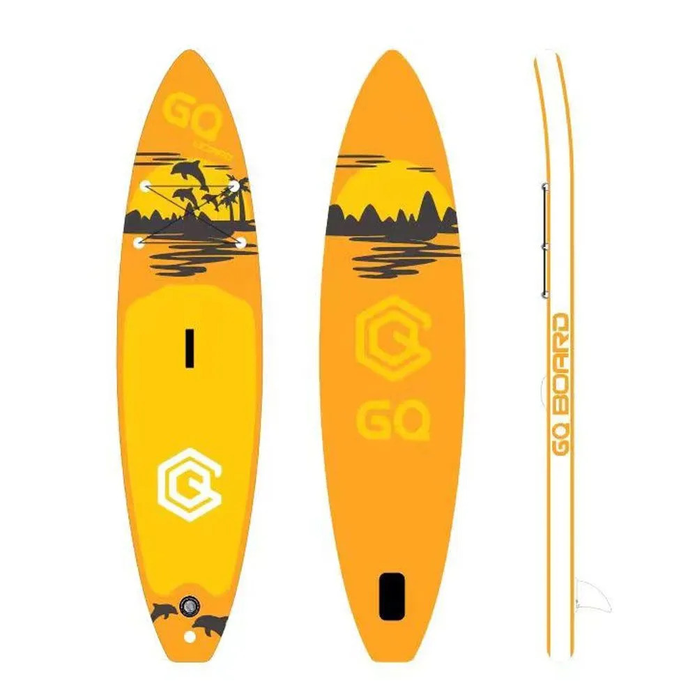 SUP-борд GQ двухслойный до 180 кг 320х81х15 см yellow