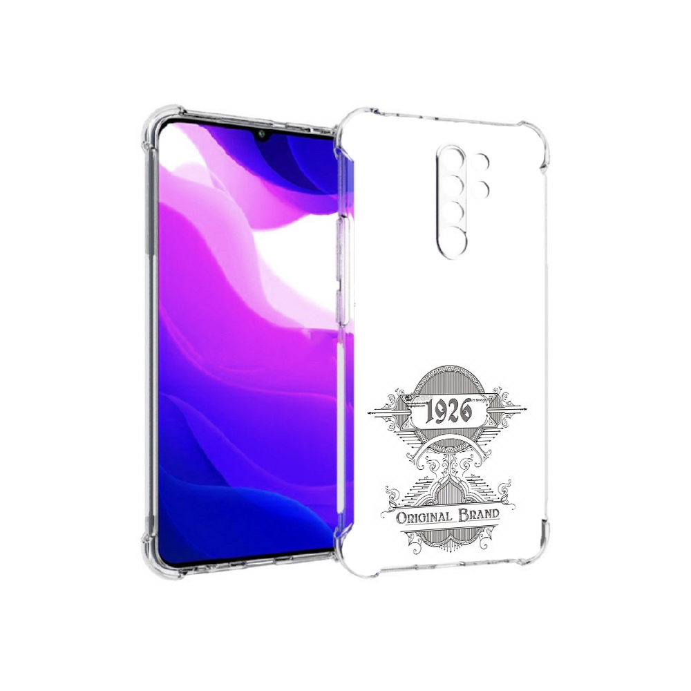Чехол MyPads Tocco для Xiaomi Redmi 9 логотип черно белый (PT150826.259.446)