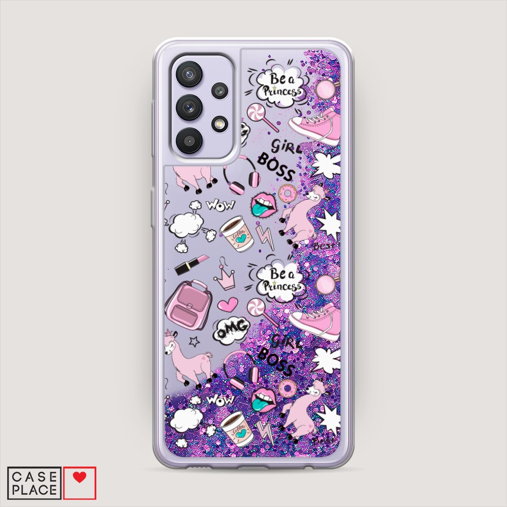 

Чехол Awog на Samsung Galaxy A32 / Самсунг A32 "Стильная лама", Разноцветный, 2102092-1