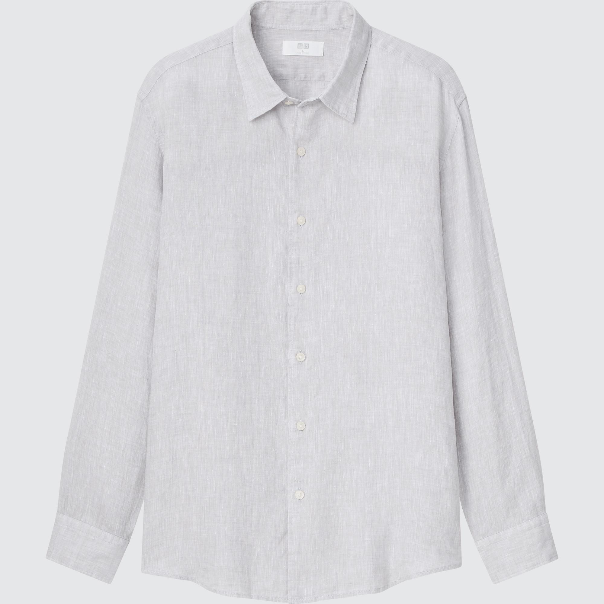

Рубашка мужская UNIQLO 448959COL02 серая M (доставка из-за рубежа), 448959COL02