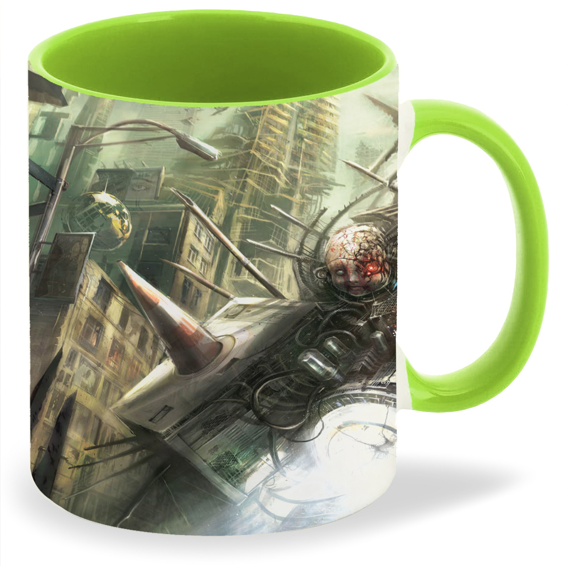 

Кружка CoolPodarok afterfall insanity Киборг Светофор Провода Город, afterfall insanity Киборг Светофор Провода Город