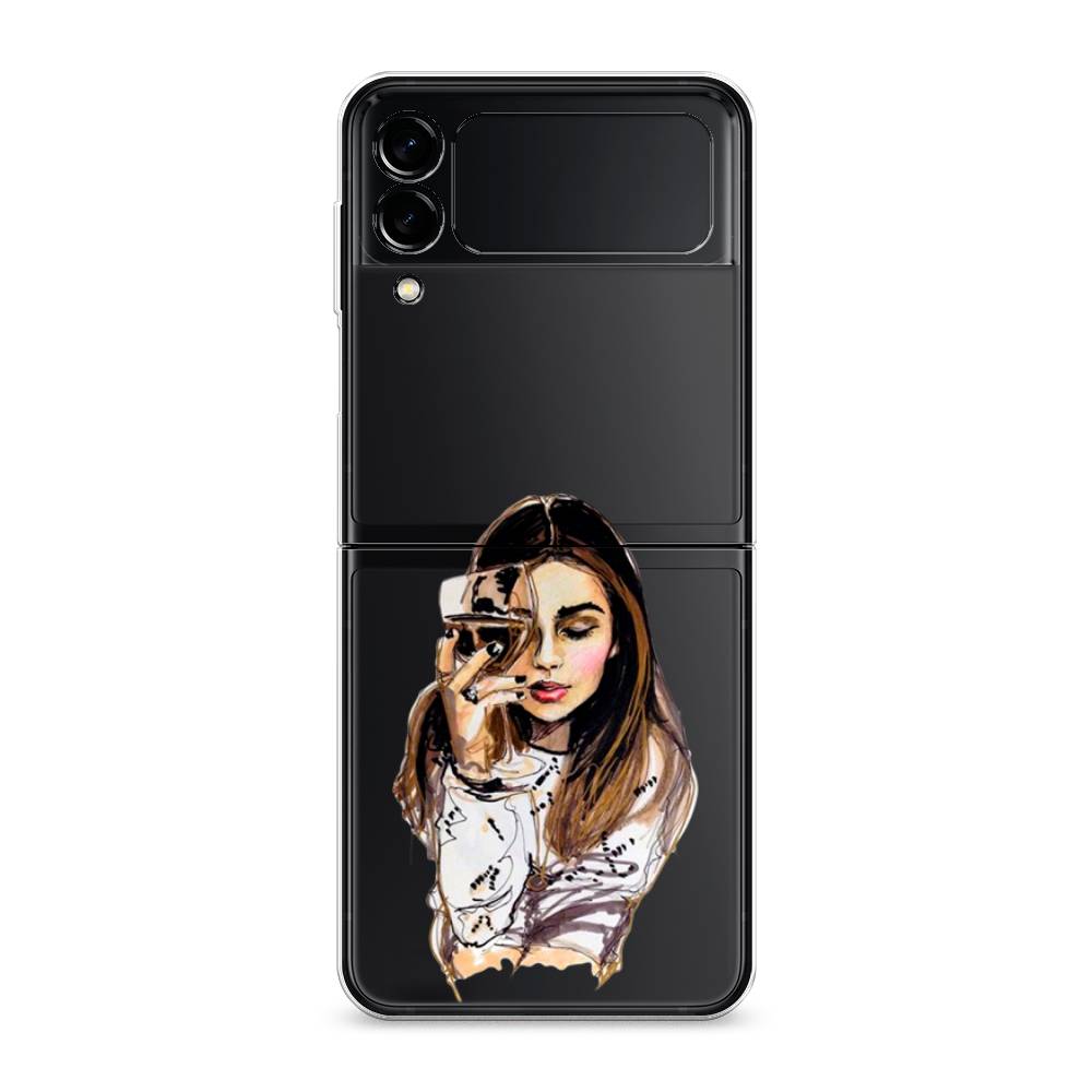 

Чехол Awog "Девушка с бокалом" для Samsung Galaxy Z Flip 3